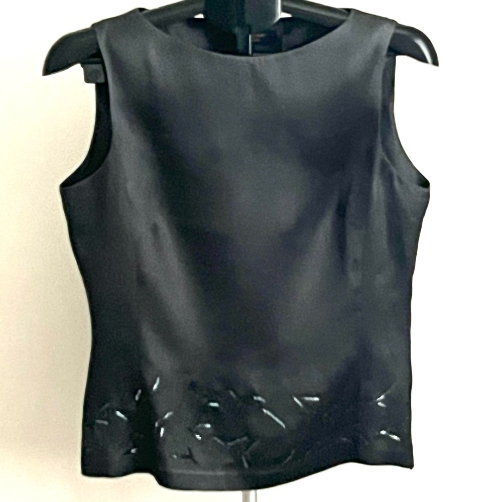 Brooks Brothers Gray Silk Sleeveless Blouse With Sequins Size 8